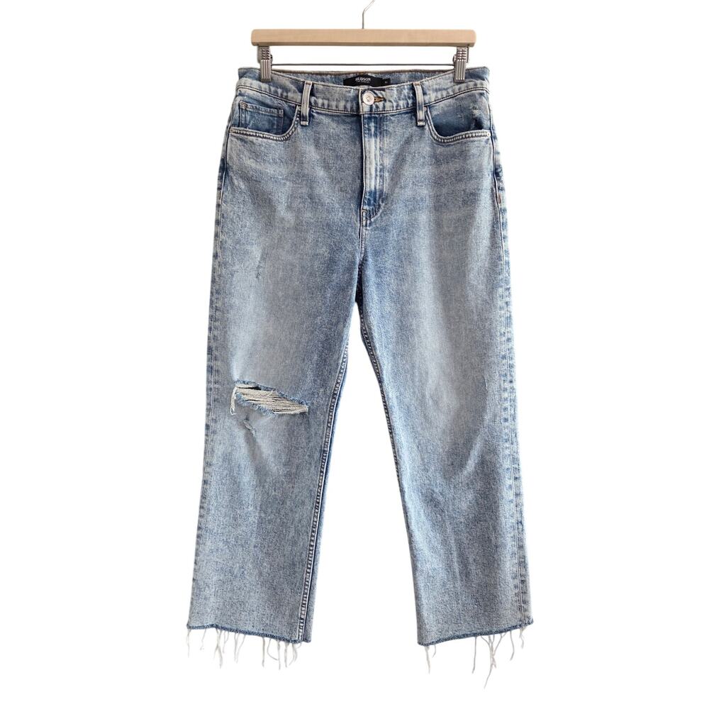 Hudson Jeans Women's Remi High Rise Cropped Straight Lish Acid Wash Leg Size 31